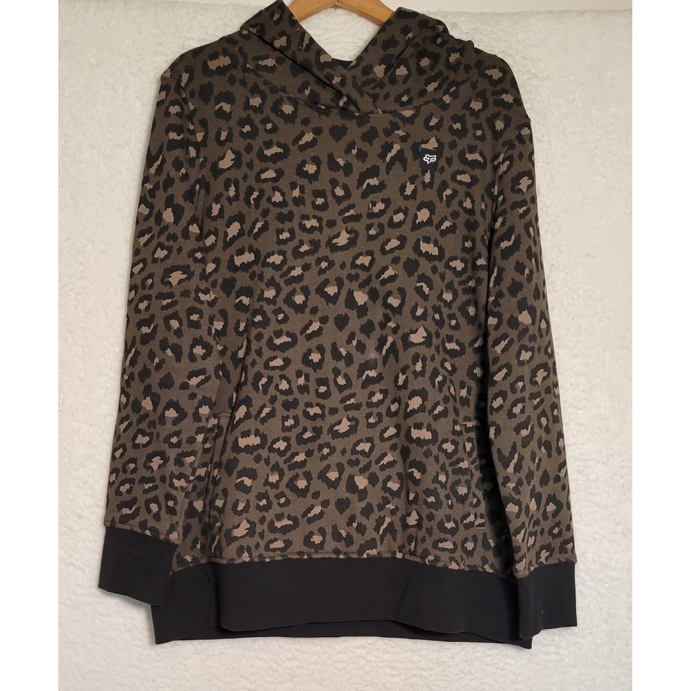 Fox‎ Racing Hooded Sweatshirt Size XL Camo Pullover Hoodie Brown Men's 0646